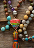 Boho Necklace, Mala Necklace, Seed Beads Rosary